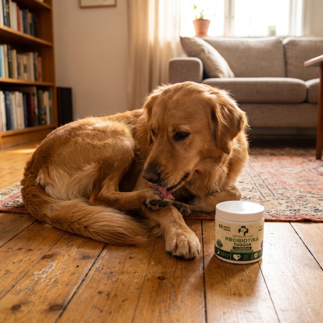 Hund med 3-i-1 Probiotika