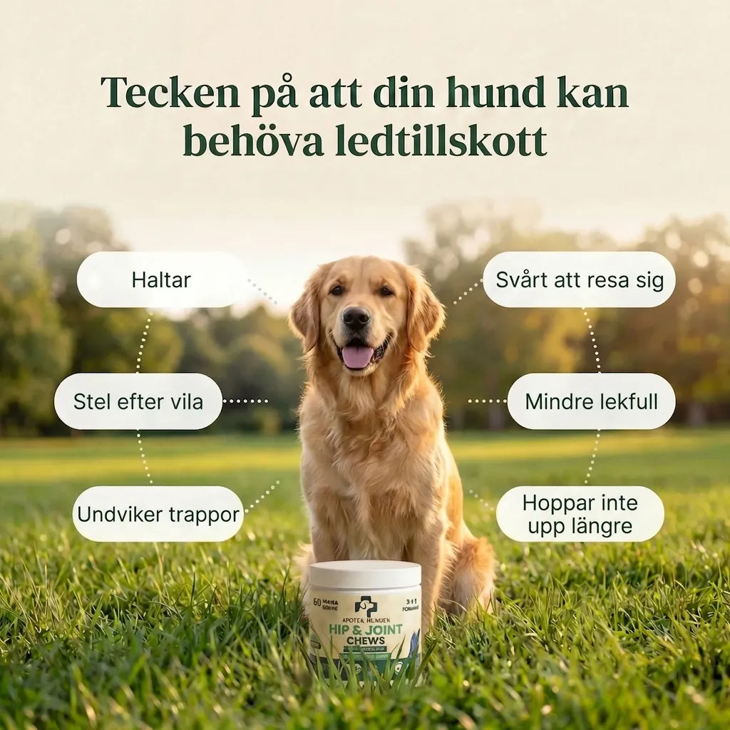 Apotek Hunden - 3-i-1 ledtilskud, der understøtter din hunds mobilitet, komfort og livsglæde 